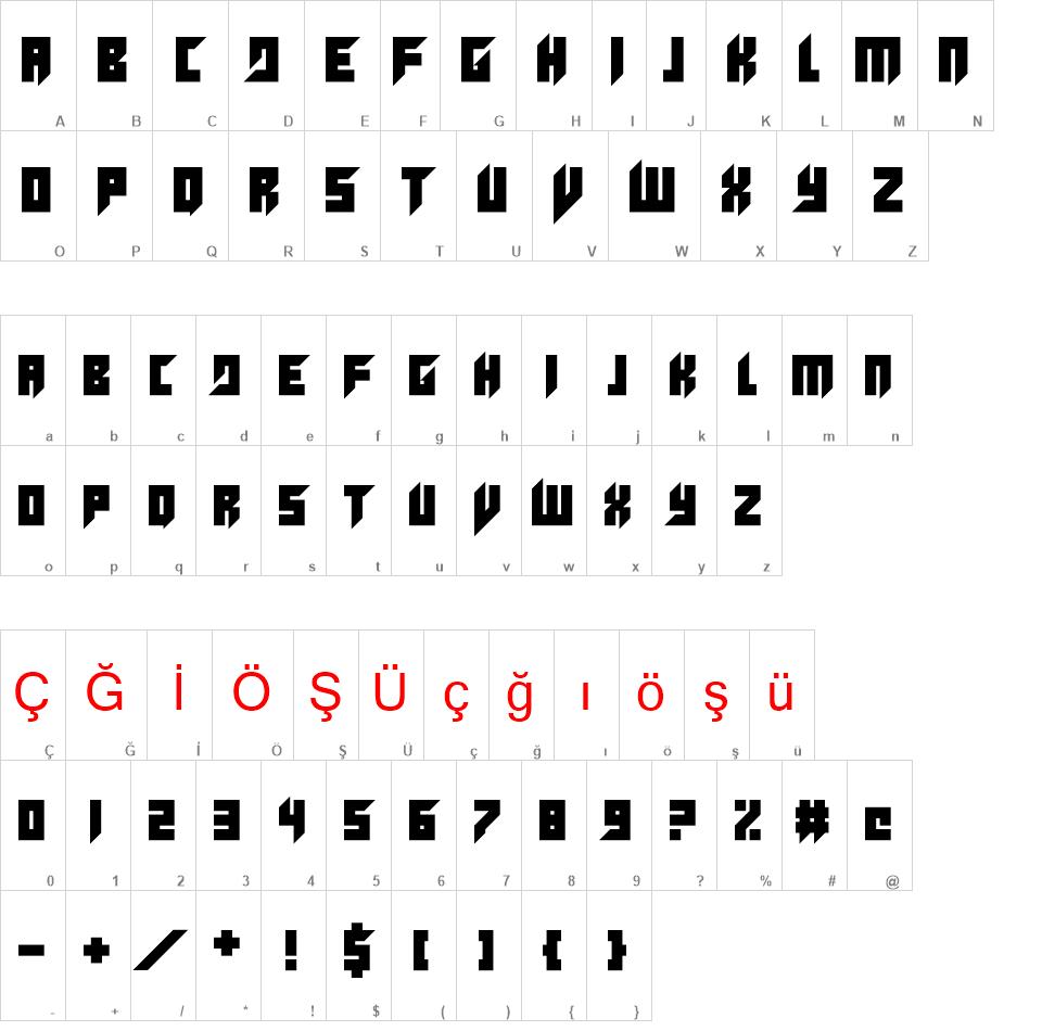 Clutching Toth font